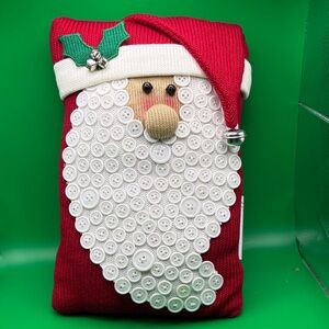 Festive Santa Claus Button Beard Decorative Pillow